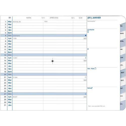 Illustration de : Agenda mensuel 2027 12 mois Club Plain - 10x15cm - Quo Vadis