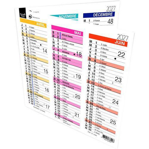 Illustration de : Calendrier origami Arc en ciel 12 mois - 36x18cm - 2027 - Quo Vadis