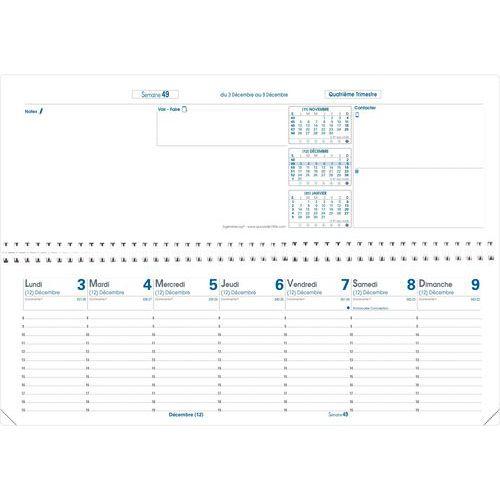 Illustration de : Agenda semainier Agendascop spiralé - 30x10 cm - 2027 - Quo Vadis