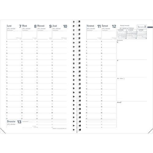 Illustration de : Agenda semainier Ministre Club spiralé - 16x24 cm - 2027 - Quo Vadis