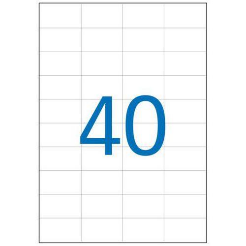 Illustration de : Boîte de 4000 étiquettes blanches adhésives 52,5 x 29,7 mm - Agipa