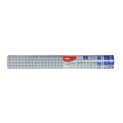 Illustration de : Rouleau couvre livres adhésif permanent 10 x 0,33 m transparent - Sign