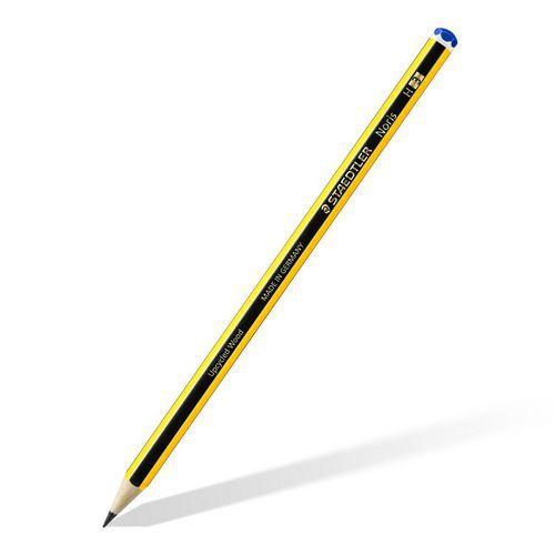 Illustration de : Crayon graphite Noris H en bois forme hexagonale - Staedtler
