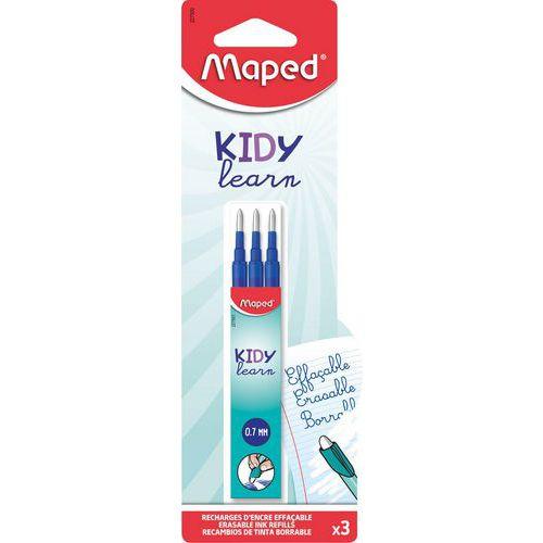 Illustration de : Recharge d'encre effaçable bleu pour stylo KIDY LEARN MAGIC - Maped