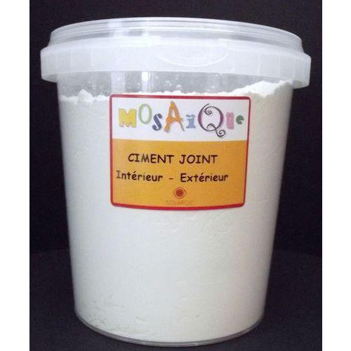 Illustration de : Poudre ciment joint pour mosaïque, blanc 1 Kg