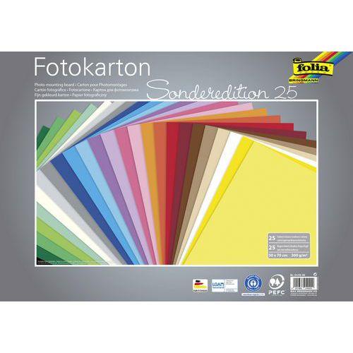 Illustration de : 25 feuilles carton 50 x 70 cm 300 g, coloris assortis - Folia