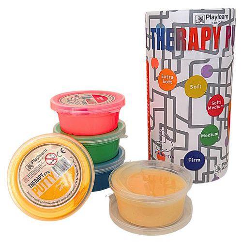 Illustration de : Lot 5 pâtes thérapeutiques couleurs et forces différentes - Playlearn