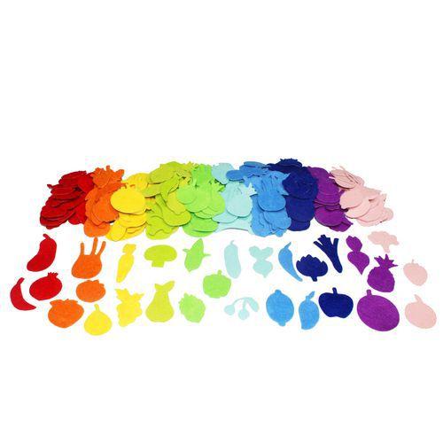 Illustration de : Lot de 300 formes potager et verger en feutrine adhésive