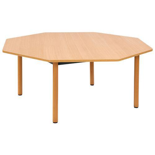 Table Lise octogonale pieds bois fullname image