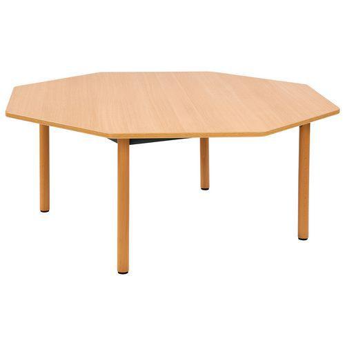 Table Lise octogonale pieds bois thumbnail image 1