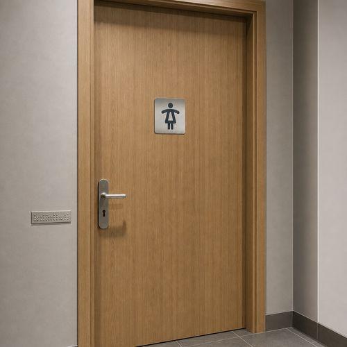 Illustration de : Pictogramme design carré toilette - Femmes