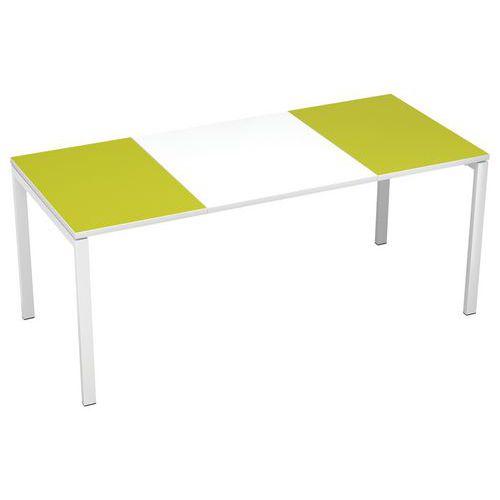 Illustration de : Bureau droit 180x80cm plateau Couleur Easy Office Paperflow