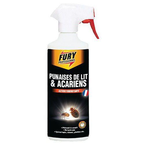 Illustration de : Fury Tue Punaises de lit et acariens prêt à l'emploi 500ml - Lot de 6 aérosols