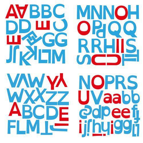 Illustration de : Alphabet magnétique dyslexique