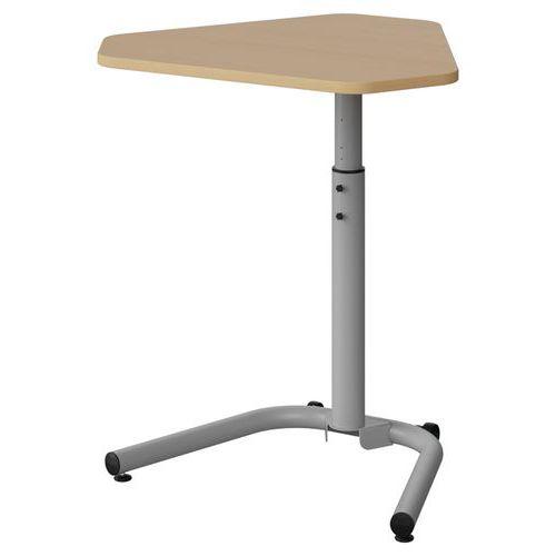 Illustration de : Table mobile Nomade trapèze 60° - Manutan Expert