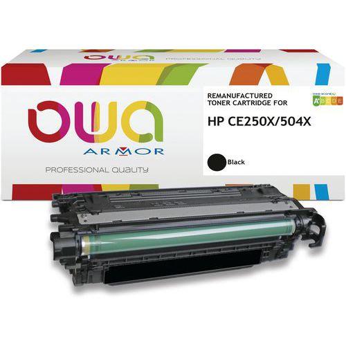Illustration de : Toner remanufacturé CANON 723H - HP CE250X - OWA