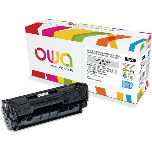 Illustration de : Toner remanufacturé HP Q2612A - CANON 703 Jumbo - OWA