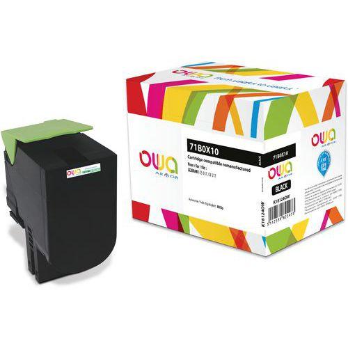 Illustration de : Toner remanufacturé LEXMARK 71B0H10 - 71B0010 - OWA