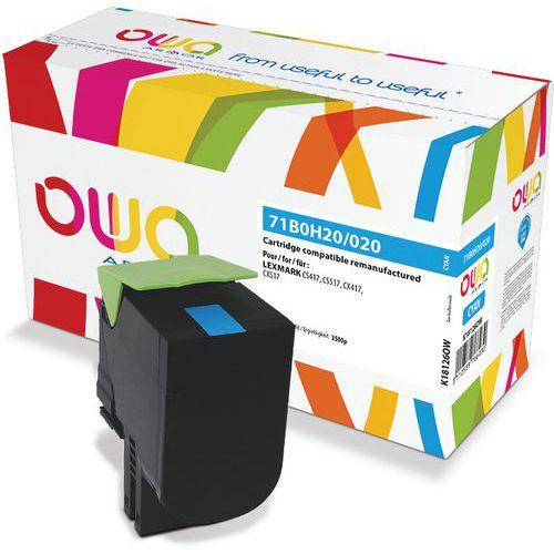 Toner remanufacturé LEXMARK 71B0H20 - 71B0020 - OWA thumbnail image 1