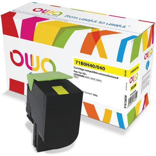 Toner remanufacturé LEXMARK 71B0H40 - 71B0040 - OWA thumbnail image 1