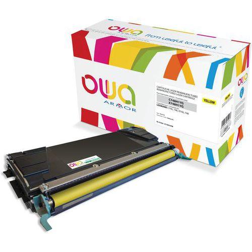 Illustration de : Toner remanufacturé LEXMARK C748H1YG - X748H1YG - OWA