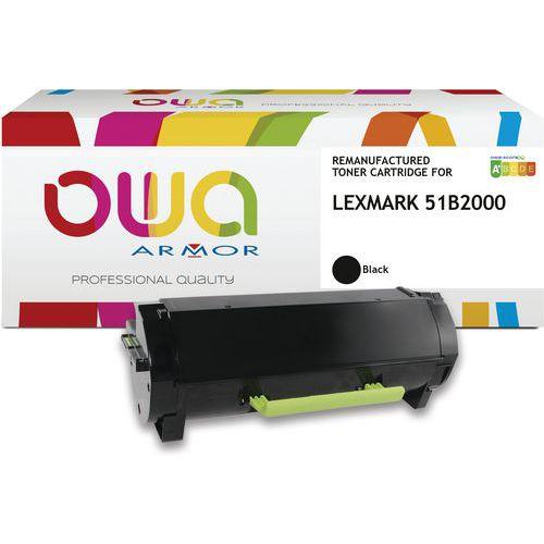 Illustration de : Toner remanufacturé lexmark 51b2000 - Owa
