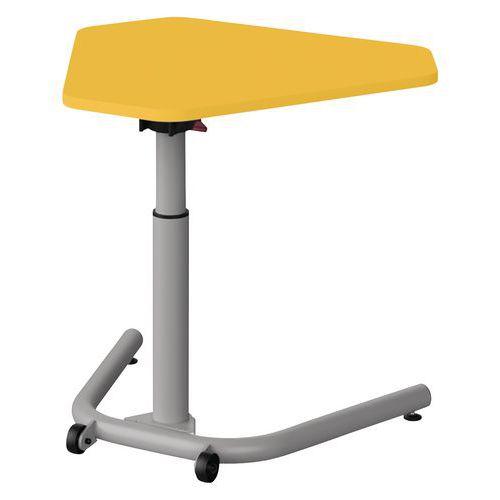 Illustration de : Table mobile rabattable trapèze Nomade - Manutan Expert