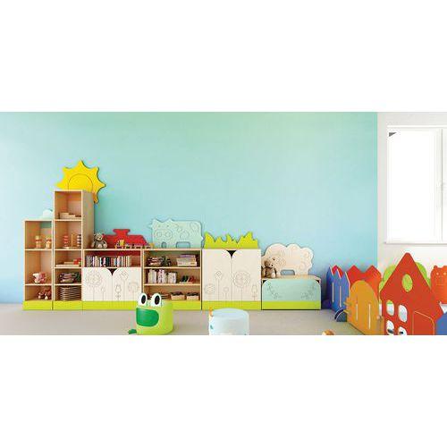 Illustration de : Meuble de rangement 2 portes - chalet