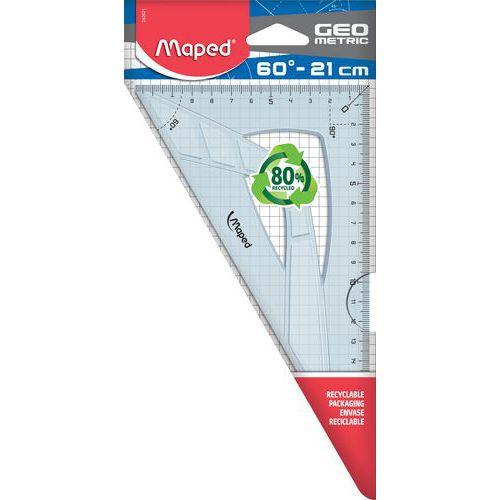 Equerre 60° grand côté 21 cm - GEOMETRIC, en plastique recyclé thumbnail image 1