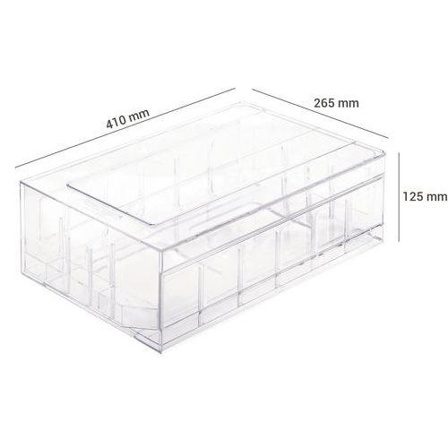 Illustration de : Bloc-tiroir en polyéthylène cristal - Par lot - 7 à 30 L