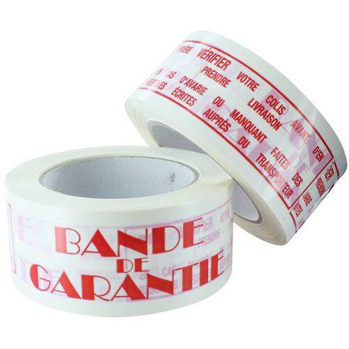 Lot de 36 rouleauxx PVC Blanc BANDE DE GARANTIE thumbnail image 1