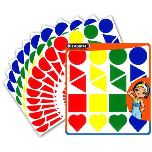 Illustration de : Assortiment 480 gommettes géantes 45mm - Cleopatre