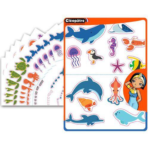 Assortiment 480 gommettes animaux mer/plage thumbnail image 1