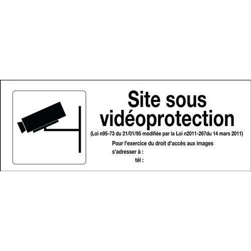 Illustration de : Panneau de signalisation réglementaire - Site sous vidéoprotection- Rigide