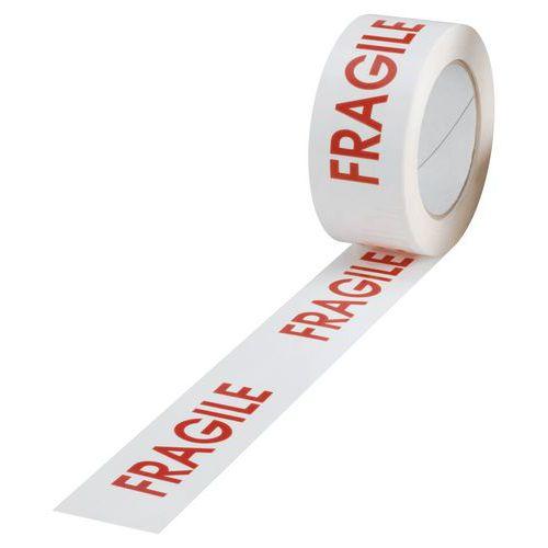 Lot de 36 rouleauxx PVC Blanc FRAGILE 50mmx100 m thumbnail image 1