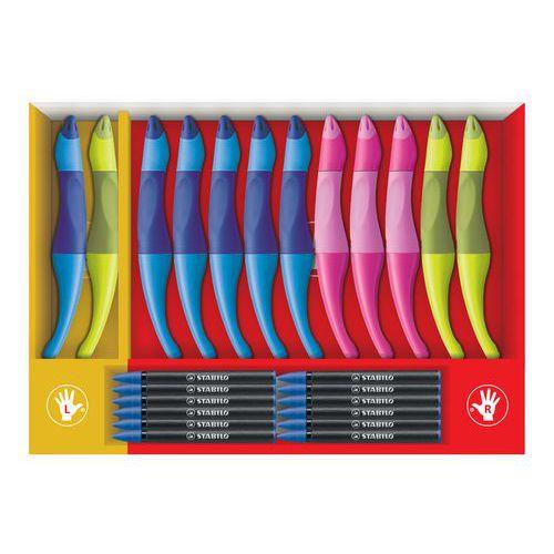 Illustration de : Schoolpack de 12 rollers easyoriginal et 12 recharges - Stabilo