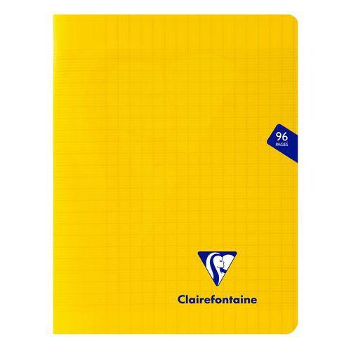 Mimesys cahier piqué polypro 17x22cm 96p séyès Jaune - Lot de 10 thumbnail image 1