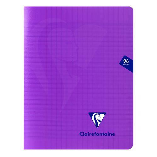 Mimesys cahier piqué polypro 17x22cm 96p séyès Violet - Lot de 10 thumbnail image 1