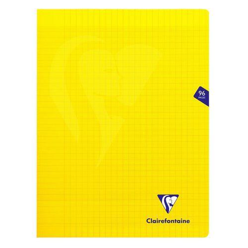 Mimesys cahier piqué polypro 24x32cm 96p séyès Jaune - Lot de 10 thumbnail image 1