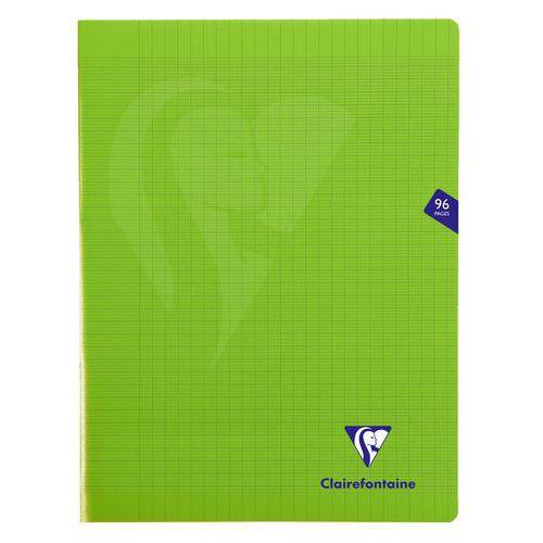 Mimesys cahier piqué polypro 24x32cm 96p séyès Vert - Lot de 10 thumbnail image 1