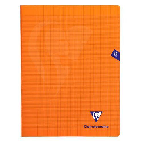 Mimesys cahier piqué polypro 24x32cm 96p séyès Orange - Lot de 10 thumbnail image 1