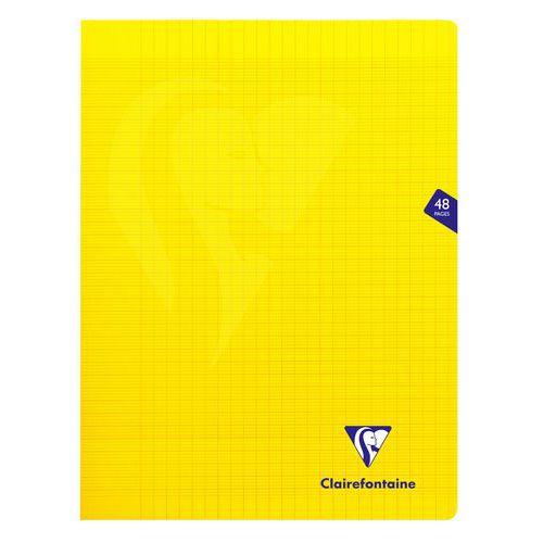 Mimesys cahier piqué polypro 24x32cm 48p séyès Jaune - Lot de 10 thumbnail image 1