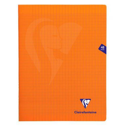 Mimesys cahier piqué polypro 24x32cm 48p séyès Orange - Lot de 10 thumbnail image 1