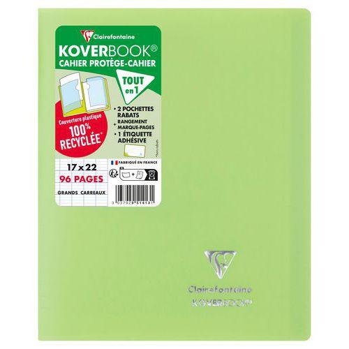 Koverbook piqué polypro opaque Vert 17x22cm 96p séyès - Lot de 10 thumbnail image 1