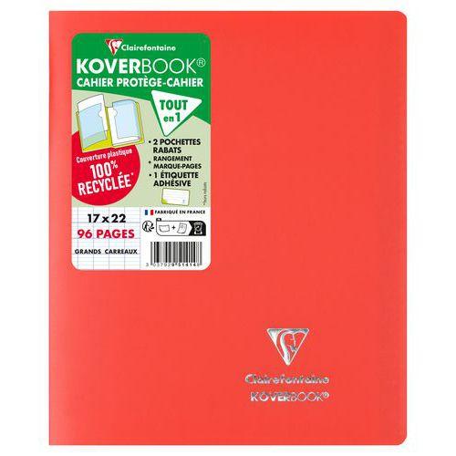 Koverbook piqué polypro opaque Rouge 17x22cm 96p séyès - Lot de 10 thumbnail image 1