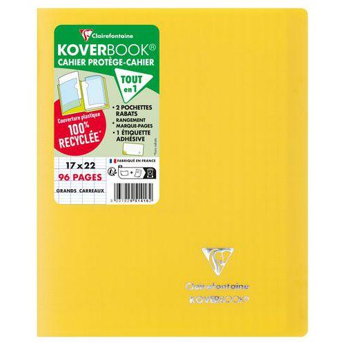 Koverbook piqué polypro opaque Jaune 17x22cm 96p séyès - Lot de 10 thumbnail image 1