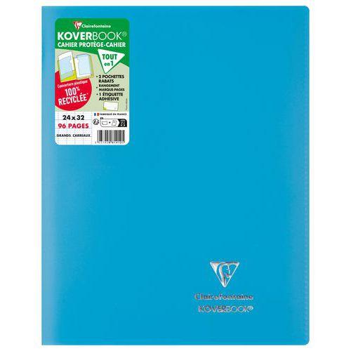 Koverbook piqué polypro opaque Bleu 24x32cm 96p séyès - Lot de 10 thumbnail image 1