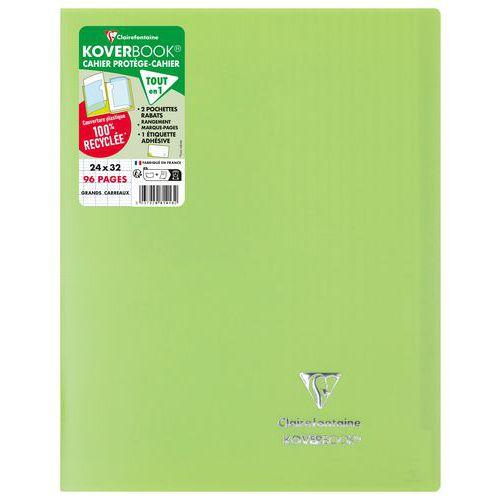 Koverbook piqué polypro opaque Vert 24x32cm 96p séyès - Lot de 10 thumbnail image 1