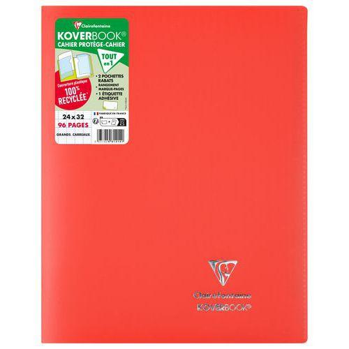 Koverbook piqué polypro opaque Rouge 24x32cm 96p séyès - Lot de 10 thumbnail image 1