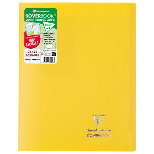 Koverbook piqué polypro opaque Jaune 24x32cm 96p séyès - Lot de 10 thumbnail image 1